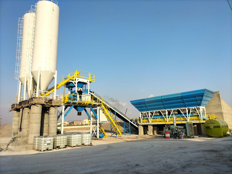 fotos de usina de concreto compacta
