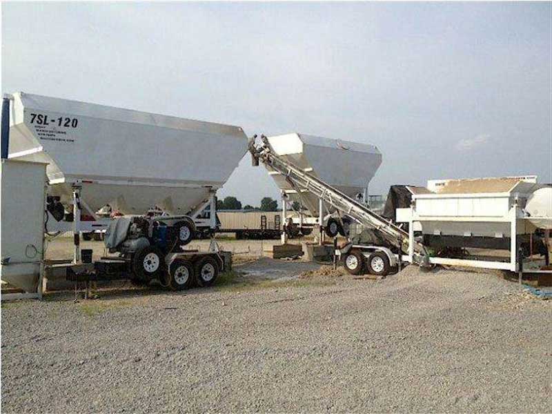 imagem de usina de concreto portátil