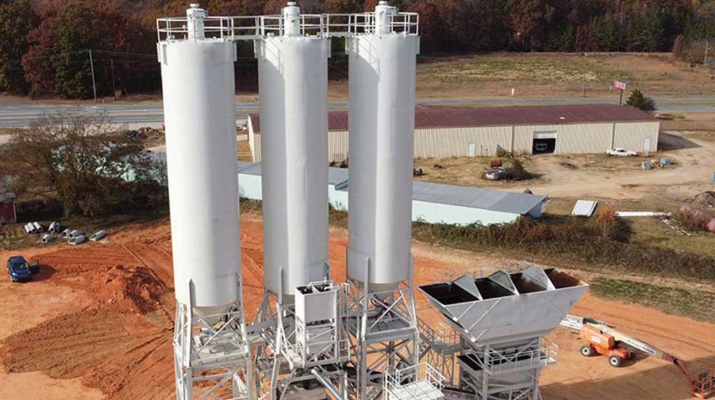 estação de mistura de concreto dosado pronto de pequeno porte