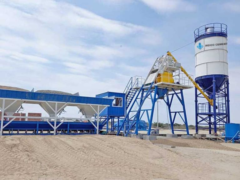 central de concreto HZS35 com elevador de caçamba