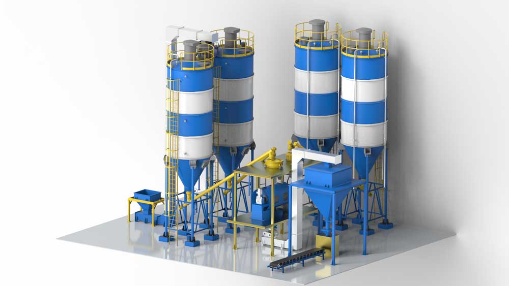 linha de produção de argamassa seca AGICO