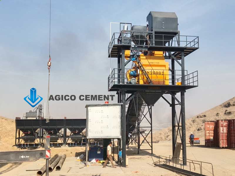 central de concreto AGICO com central dosadora semiautomática