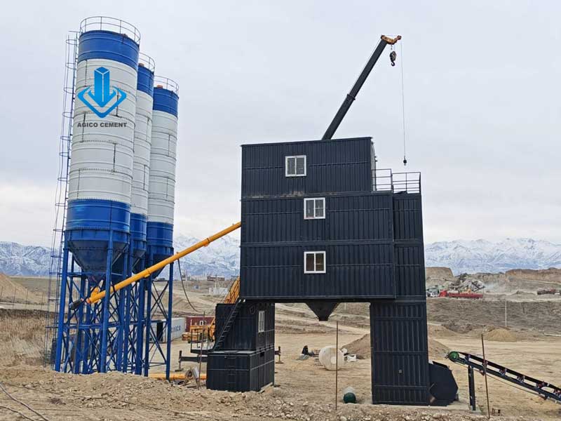 projeto da central de concreto hzs50 da agico instalado em yunnan