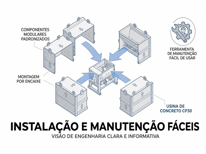 Usina de Concreto CP30 Instalação e Manutenção Fácil